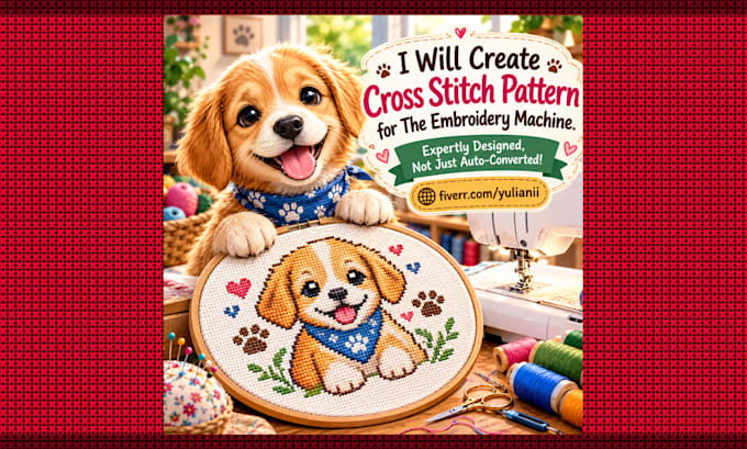 create cross stitch pattern for the embroidery machine