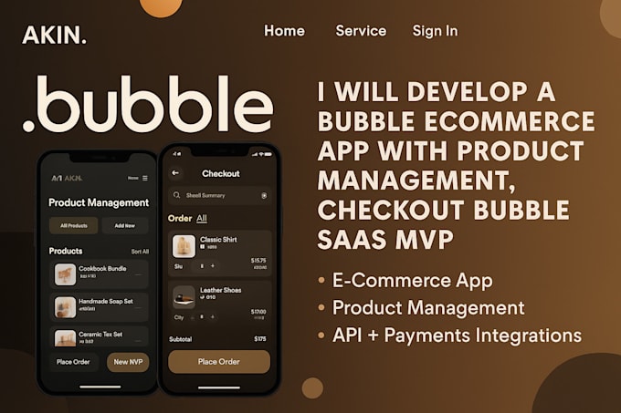 Develop a bubble ecommerce app with product management, checkout bubble ...