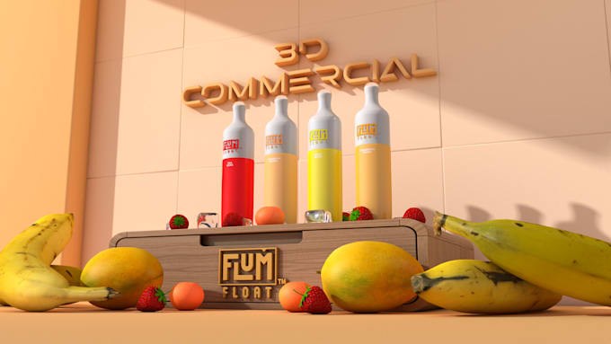do 3d model, rig, texture and animate your vape product