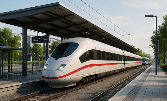 Do 3d train modeling, tram station design, and realistic rendering by ...