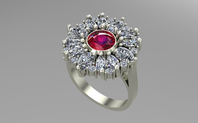 create stunning 3d jewelry design for printing and rendering