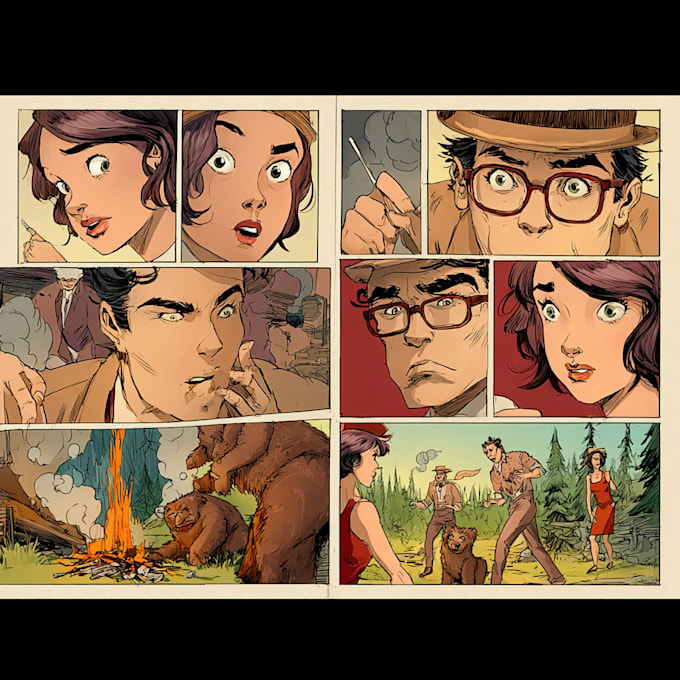 illustrate your story into an anime comic style