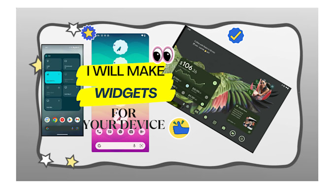 create android widgets for app or home screen of your device