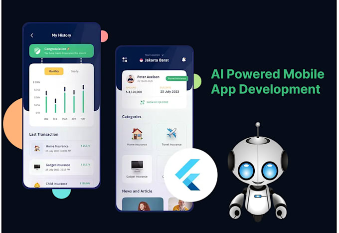 develop flutter mobile apps, saas, mvps or ai powered apps
