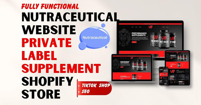build nutraceutical website private label supplement shopify store
