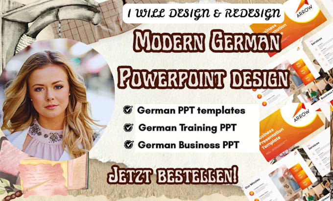 Design and redesign german ppt template, google slides, canva ppt ...