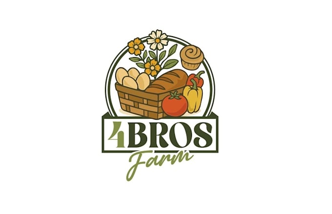 design cute family farm logo
