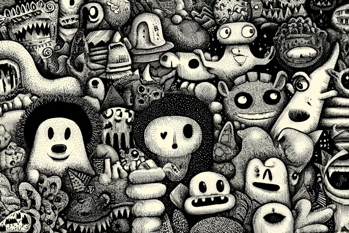 create clean and unique doodle art designs