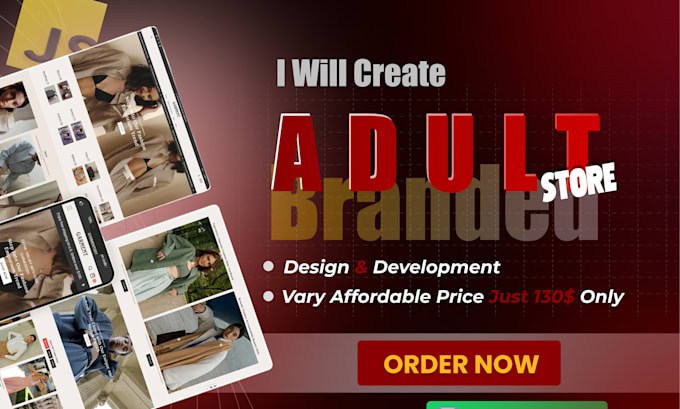 create, design, branded adult shopify store