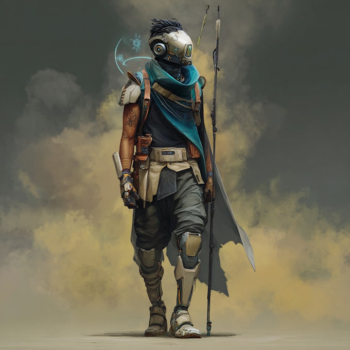 sci fi character illustration or sci fi character