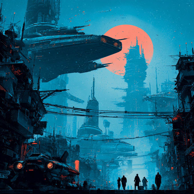 design sci fi illustration and sci fi art