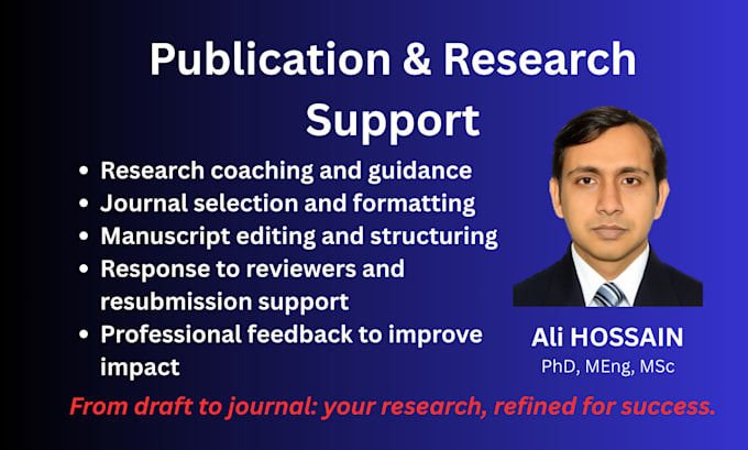 help you with article writing and publication