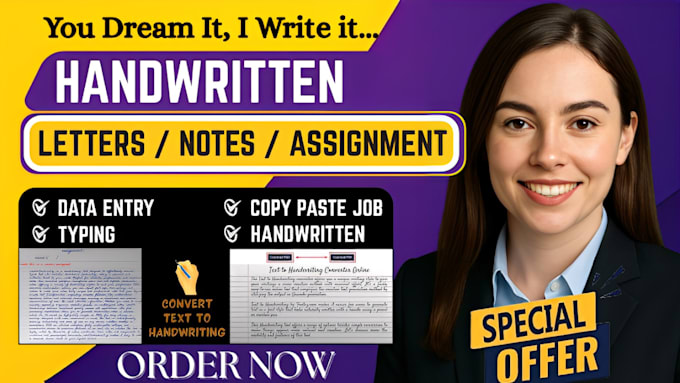 Handwrite your english texts, study notes, letters, assignments in a ...