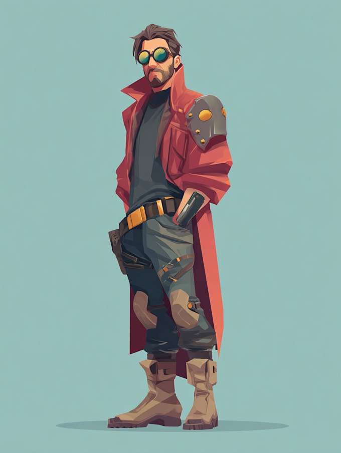 draw 2d game character for game art