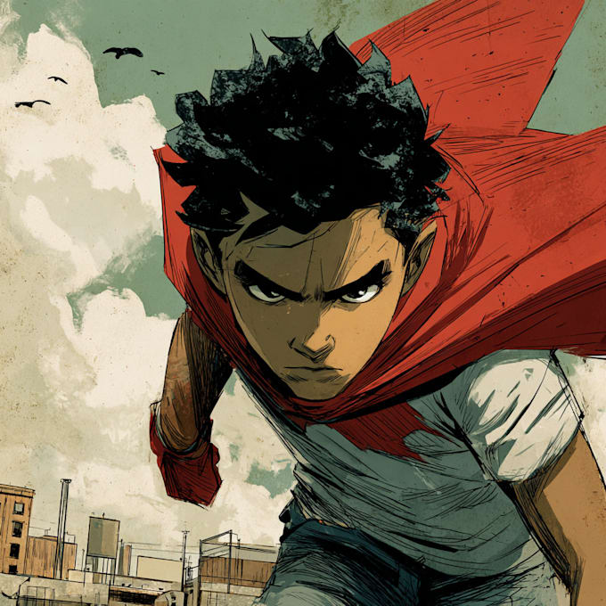illustrate your original superhero comic story