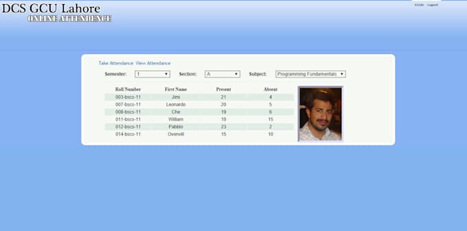 develop online attendance management system