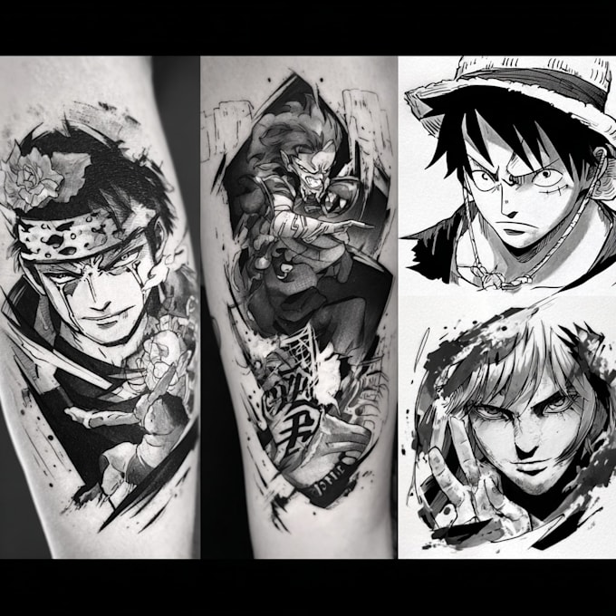 create the coolest anime or manga tattoo design