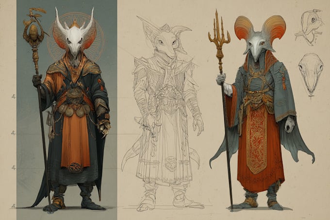 make characters desing prehispnic and mythology