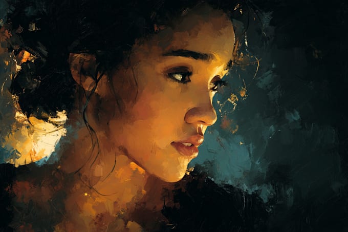 draw digital oil painting