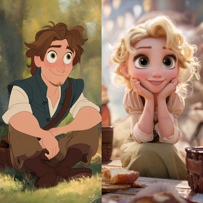 draw disney cartoon portrait