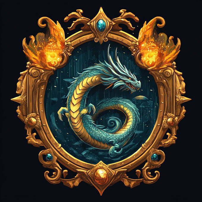 design fantasy game logo with cool unique magic style