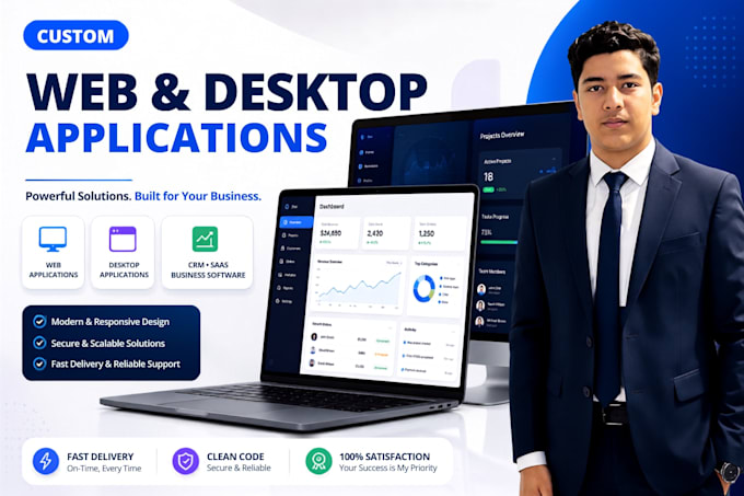 develop custom web app and desktop application