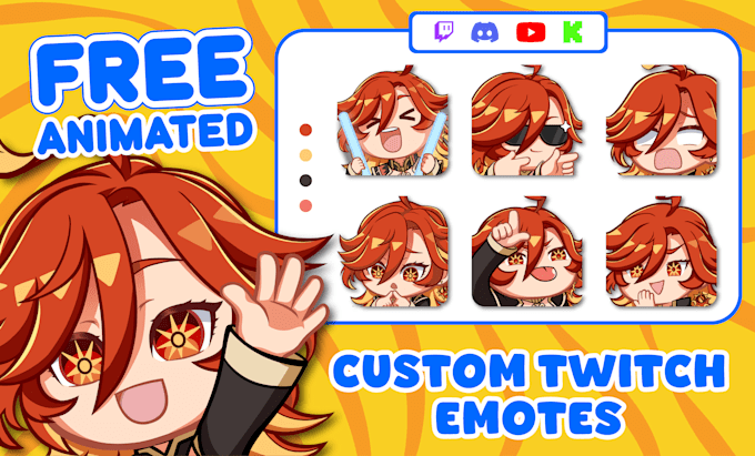 draw twitch emotes, chibi emotes, animated emotes, and vtuber emotes for stream