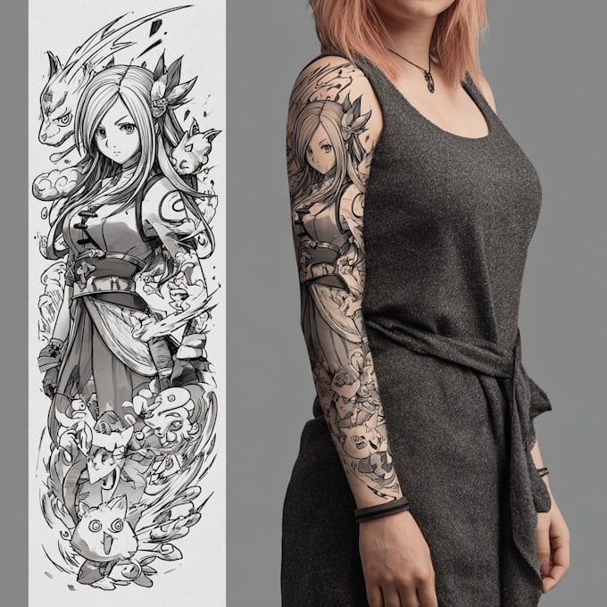 make anime tattoo design