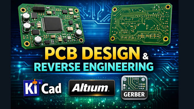 design double layer pcb, reverse engineer pcb and create accurate cad