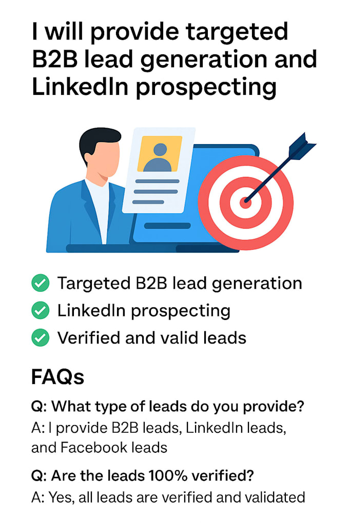 provide targeted b2b lead generation and linkedin prospecting