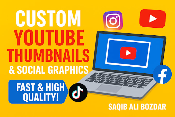 create custom youtube thumbnails and social graphics