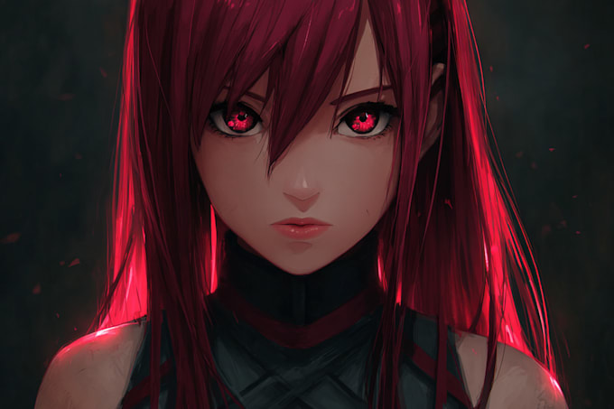 design a full color anime portrait digitally