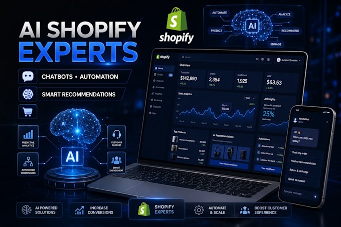 build custom shopify apps, ai ecommerce tools and store automation solutions