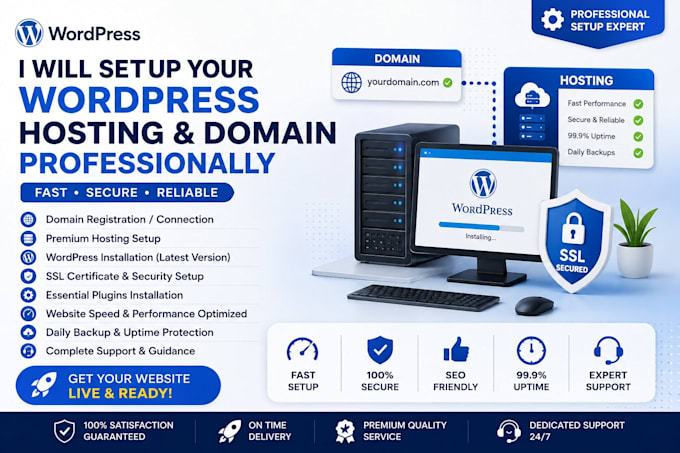 setup your wordpress hosting and domain professionally