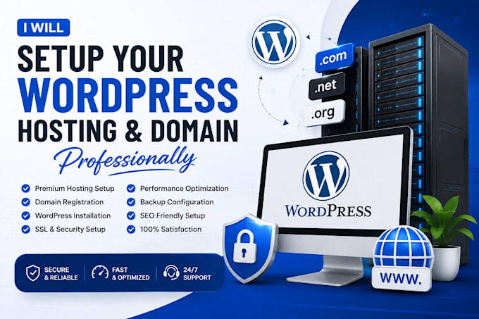 setup wordpress hosting and domain professionally