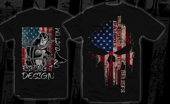 custom distressed or worn t shirt design