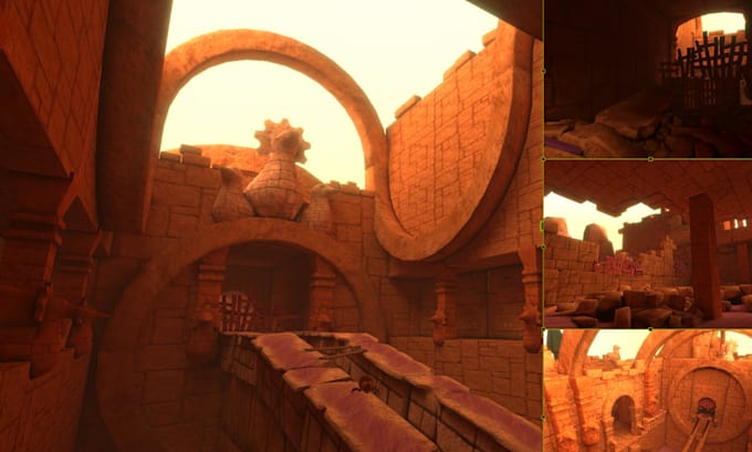 design immersive unity environment, unreal engine 3d map and 3d environment