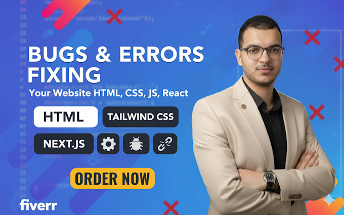 fix bugs and errors in your website HTML CSS js react