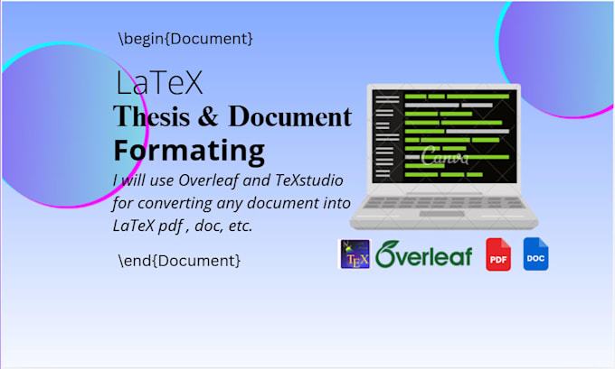 convert PDF, doc or any document into latex using overleaf or texstudio