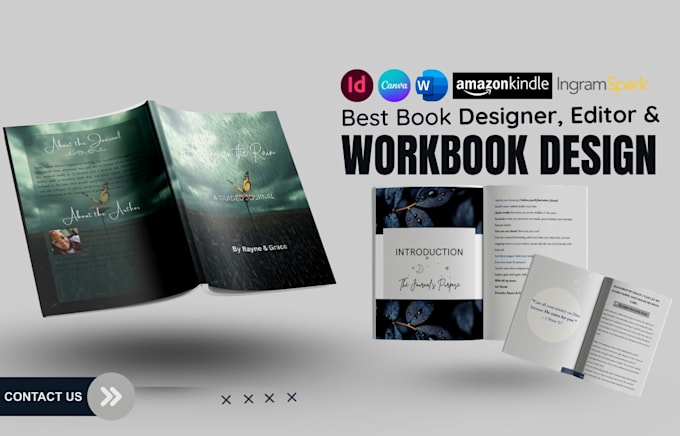 do book design, amazon KDP book formatting, workbook design for publishing