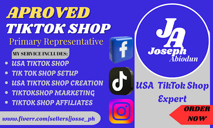 create setup and manage USA tiktok shop with approval support