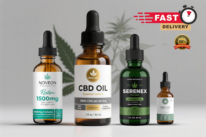 design eye catching custom cbd packaging and label