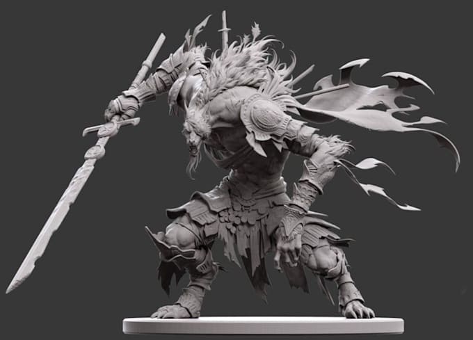 Sculpt print ready character 3d model, toy, figurine, miniature, dnd ...