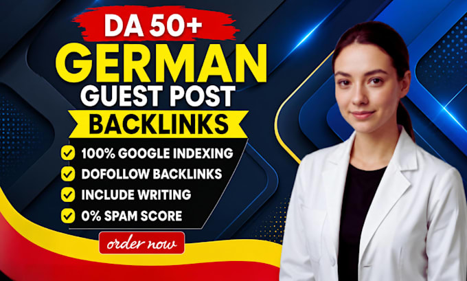 provide german da 50 plus dofollow backlinks german link building services