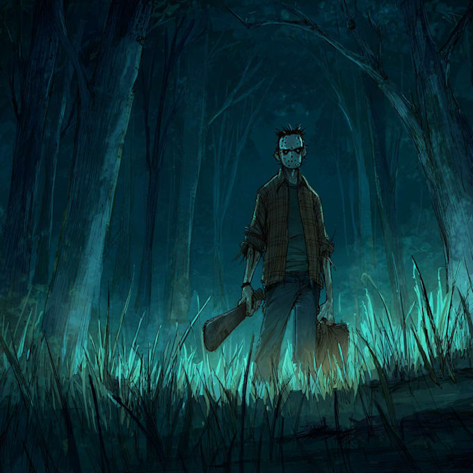 make a fantasy horror character art with amazing quality