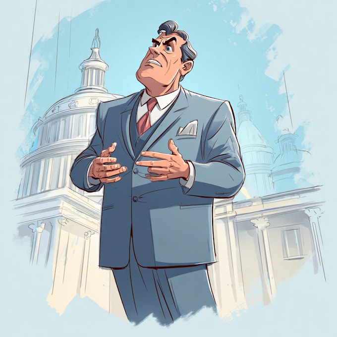 create a political cartoon or illustration