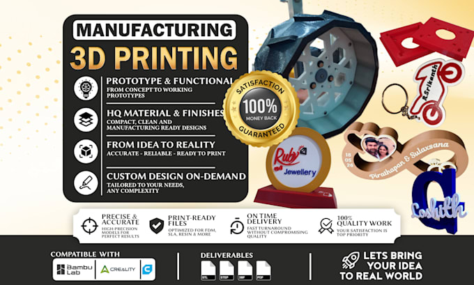 create 3d printing models and laser cutting files
