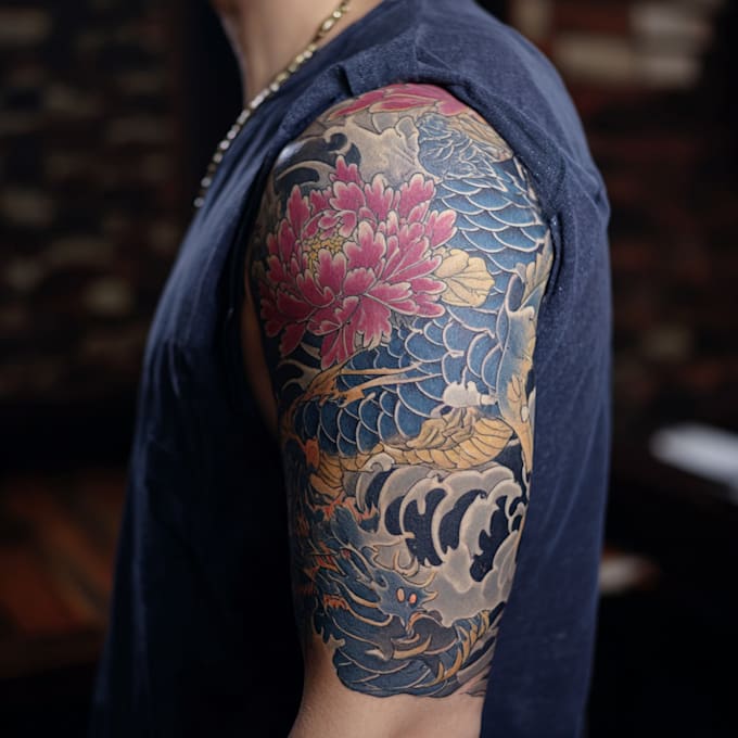 make a traditional japanese irezumi tattoo