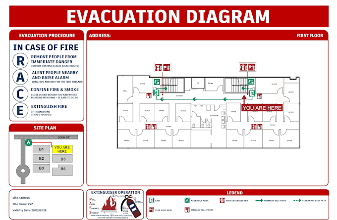 create evacuation plan in visio