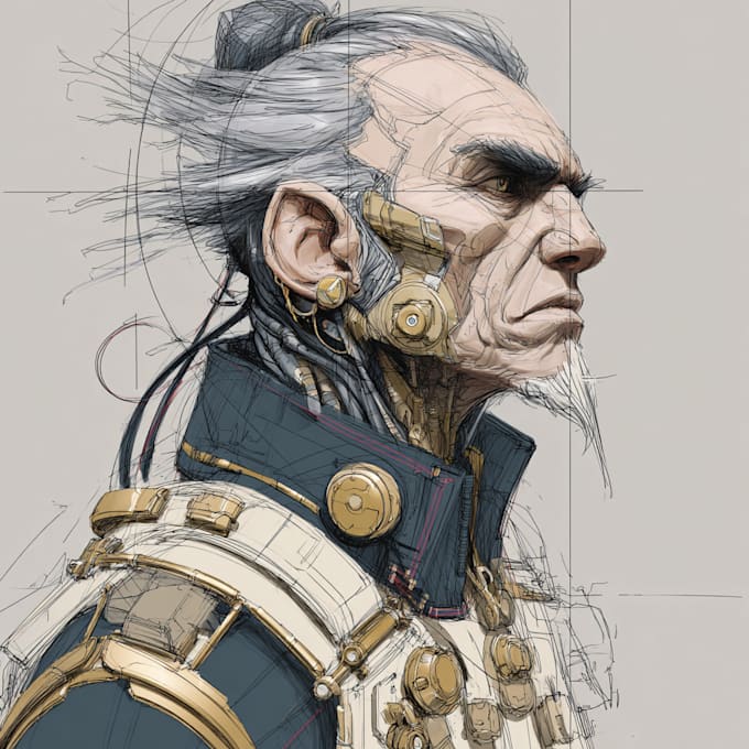 create scifi, fantasy, superhero character design